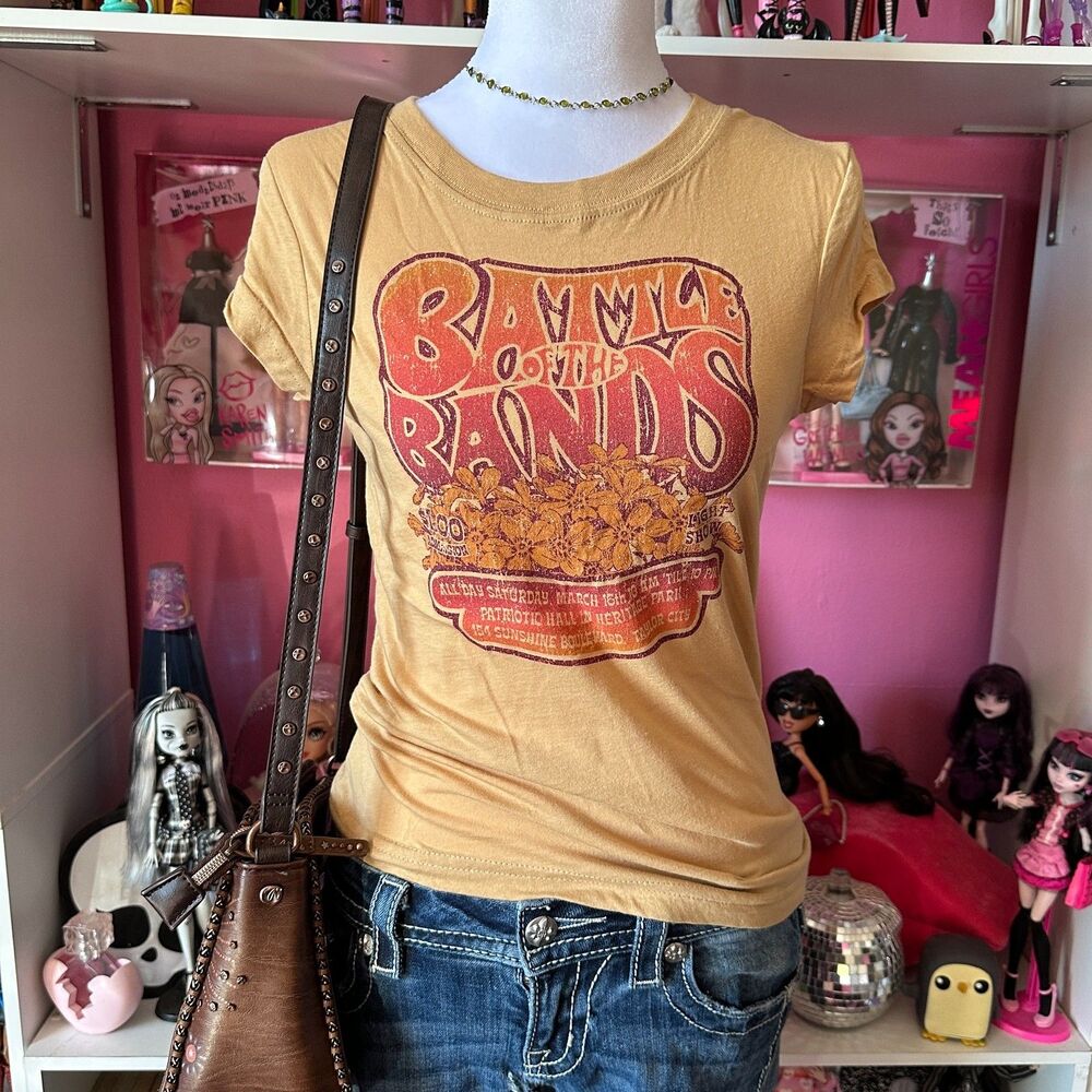 Vintage Self Esteem Battle of the Bands Graphic Tee M 70s Vibe